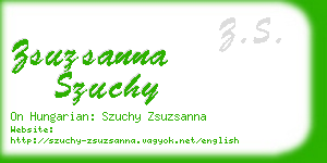 zsuzsanna szuchy business card